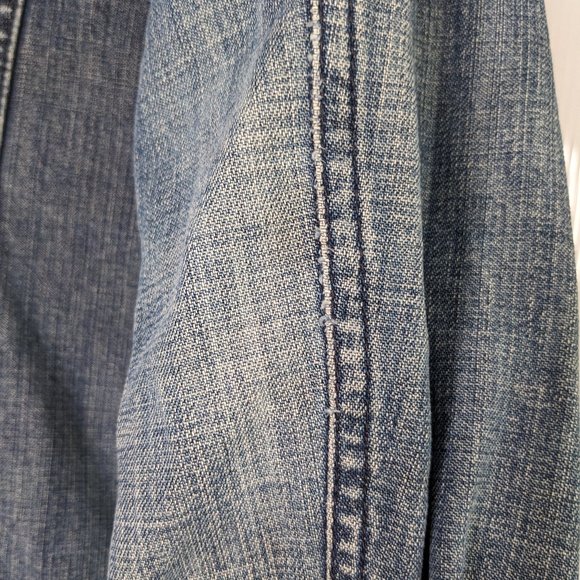 United Colors of Benetton Denim Jacket 100% Cotton Size Small Utility Classic - Picture 7 of 14